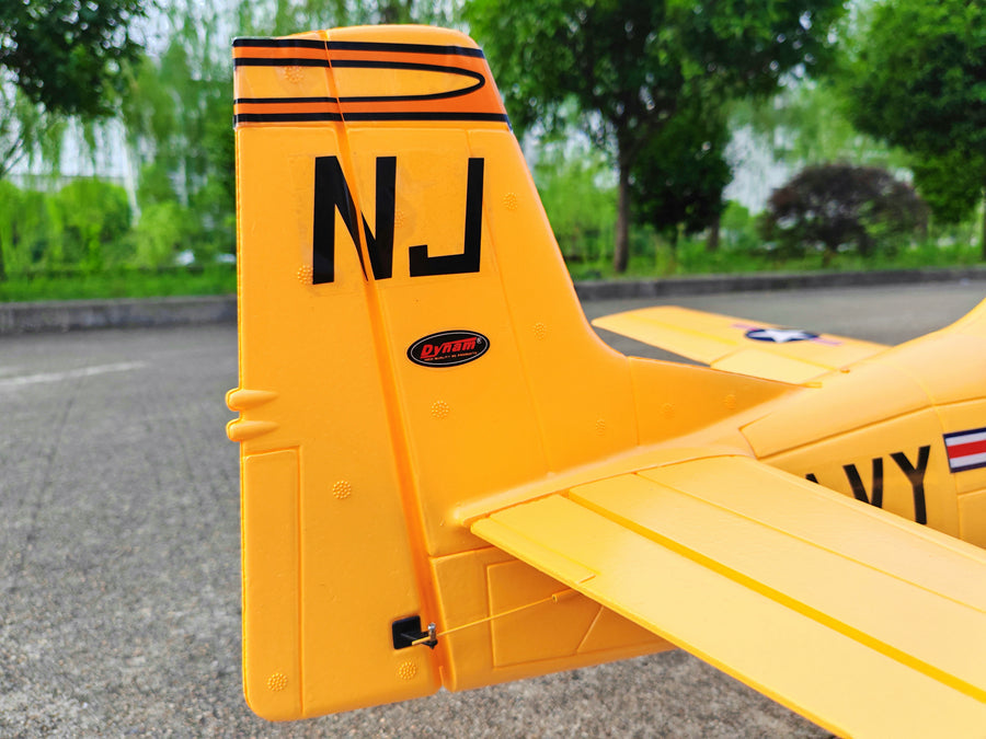 Dynam-T-28-Trojan-V2-Yellow-4S-Radio-Controlled-Warbird-Airplane-1270mm--Wingspan-Flaps-PNP-BNF-RTF-8C-DY8940YL