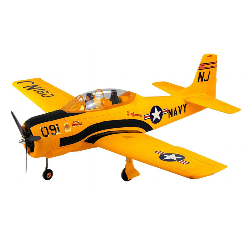 Dynam T28 Trojan V2 Yellow RC Warbird Plane 1270mm 50inch Wingspan PNP/BNF/RTF - DY8940YL