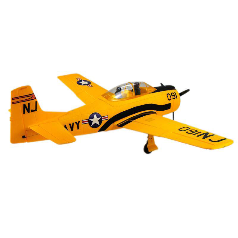 Dynam T28 Trojan V2 Yellow RC Warbird Plane 1270mm 50inch Wingspan PNP/BNF/RTF - DY8940YL