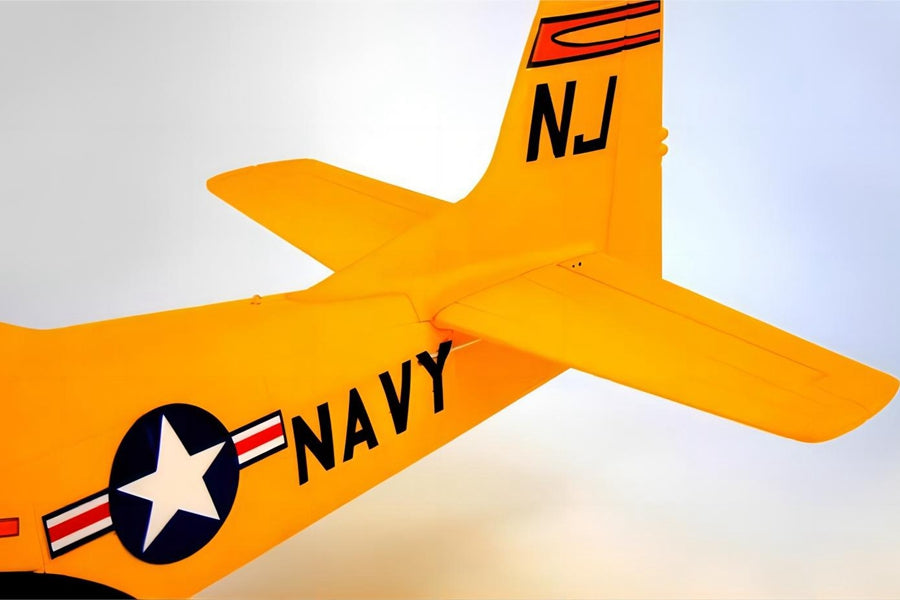 Dynam T28 Trojan V2 Yellow RC Warbird Plane 1270mm 50inch Wingspan PNP/BNF/RTF - DY8940YL