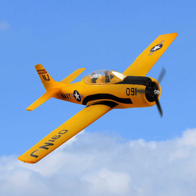 Dynam T28 Trojan V2 Yellow RC Warbird Plane 1270mm 50inch Wingspan PNP/BNF/RTF - DY8940YL