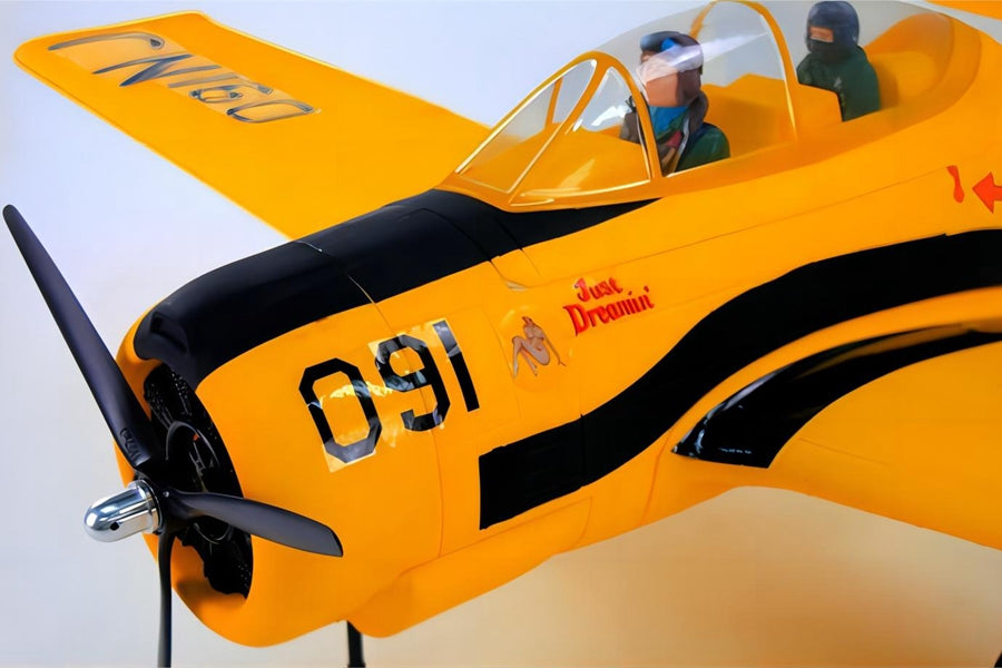 Dynam T28 Trojan V2 Yellow RC Warbird Plane 1270mm 50inch Wingspan PNP/BNF/RTF - DY8940YL