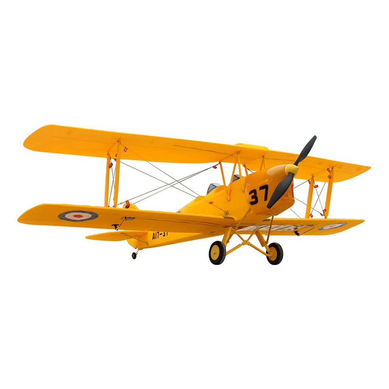 Dynam Tiger Moth V2 Yellow RC Biplane 1270mm 50inch Wingspan PNP/BNF/RTF - DY8958YL