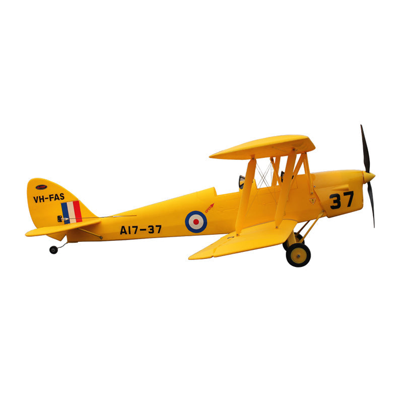 Dynam Tiger Moth V2 Yellow RC Biplane 1270mm 50inch Wingspan PNP/BNF/RTF - DY8958YL