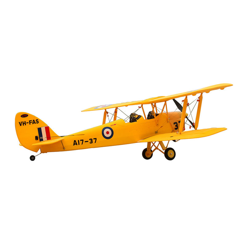 Dynam Tiger Moth V2 Yellow RC Biplane 1270mm 50inch Wingspan PNP/BNF/RTF - DY8958YL