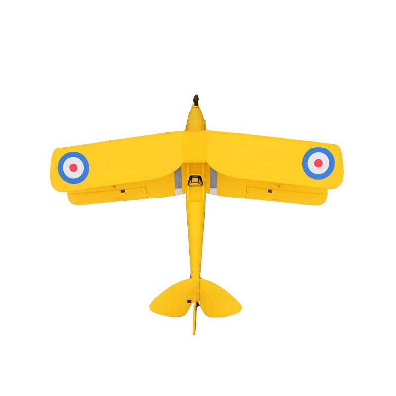 Dynam Tiger Moth V2 Yellow RC Biplane 1270mm 50inch Wingspan PNP/BNF/RTF - DY8958YL