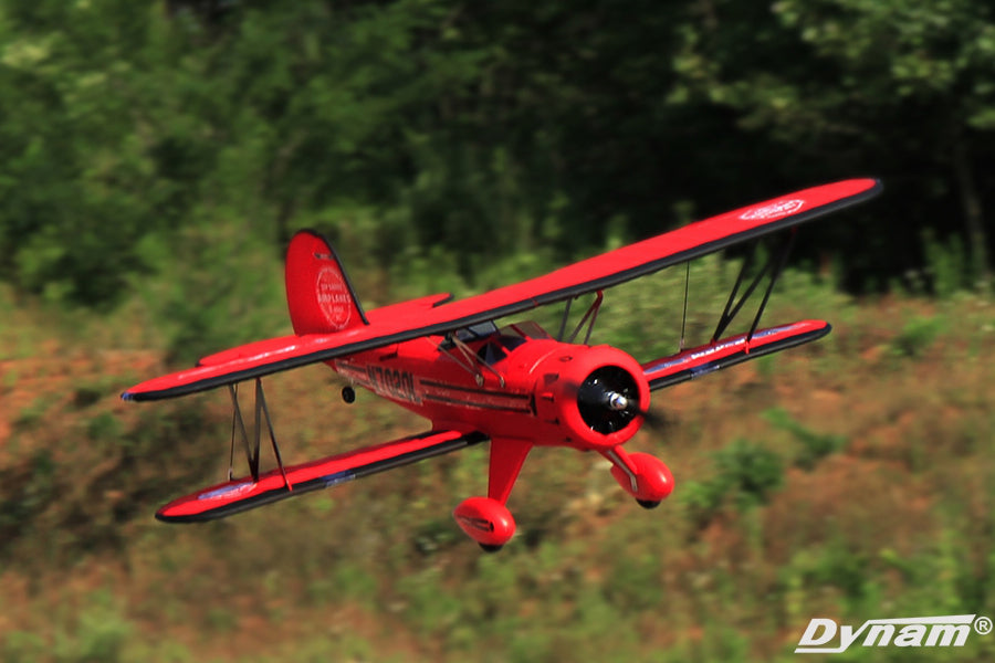 Dynam Waco YMF-5D V2 Red Radio Controlled Biplane 1270mm 50" Wingspan - PNP/BNF/RTF - DY8952RD