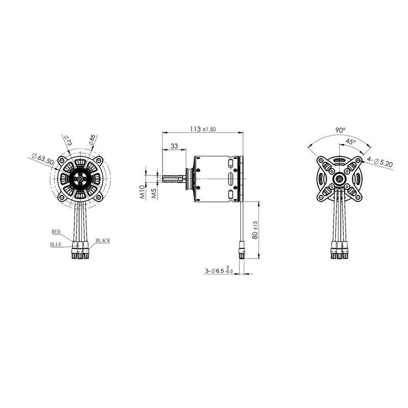 TomCat G30CC 6432-200KV Outrunner Brushless Motor for 30CC Gas Plane